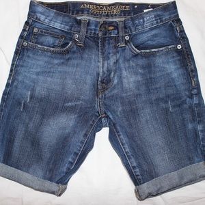 American Eagle Men's Slim Straight Denim Shorts